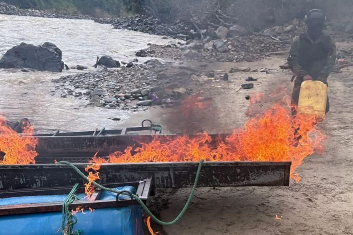 Operaciones militares frenan minería ilegal en Morona Santiago
