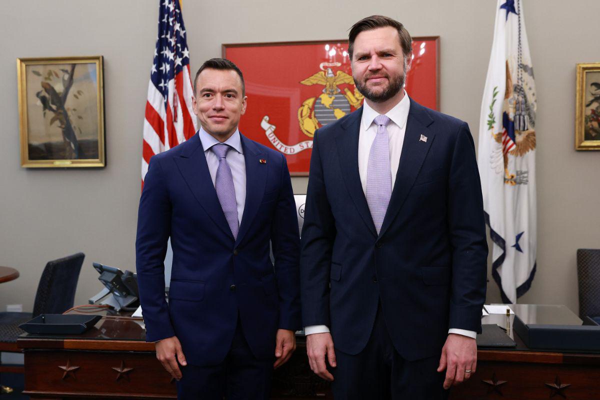 Daniel Noboa visitó la Casa Blanca y el Capitolio en Washington