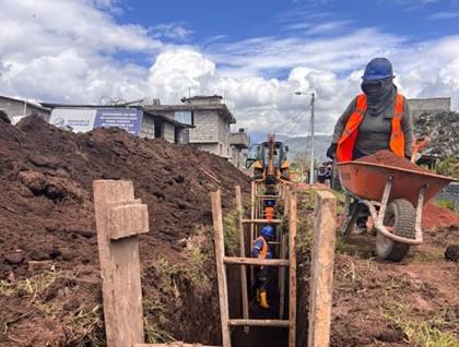 Avanza proyecto de alcantarillado en Valle de Los Chillos