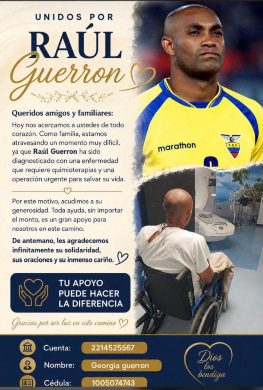 Raúl Guerrón, del Mundial 2002, necesita apoyo ante enfermedad