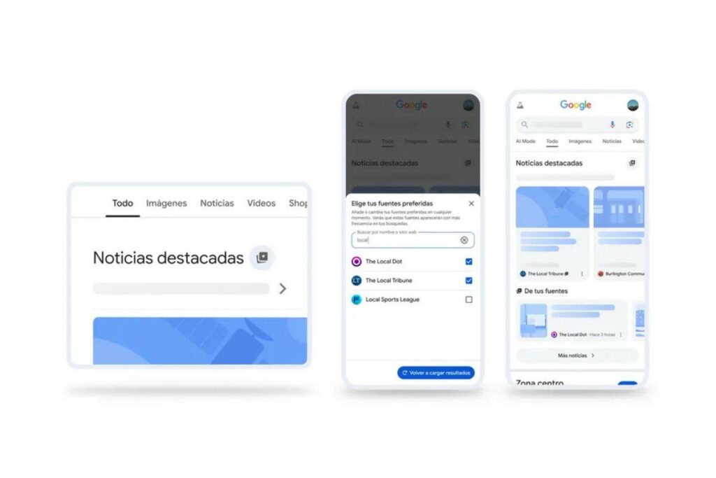 Nueva función de Google para medios de comunicación.