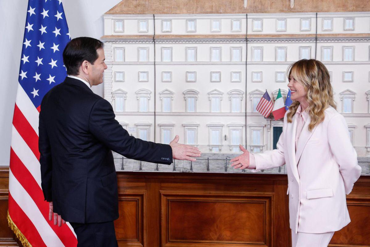 Giorgia Meloni y Marco Rubio superan diferencias y apuestan por la unidad