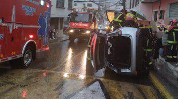 Siniestro de tránsito en Quito deja tres heridos en Tumbaco