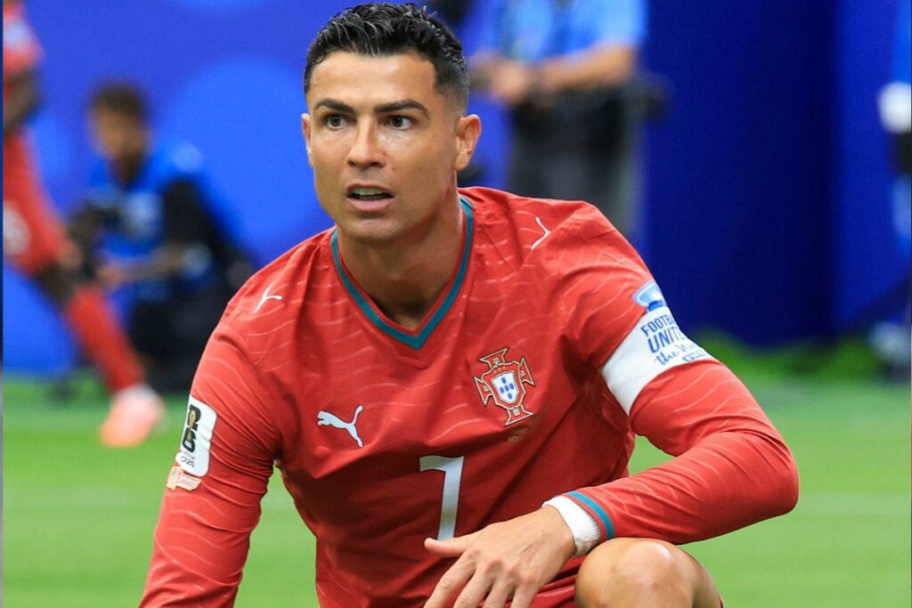 Cristiano Ronaldo en el partido del Mundial 2026 ante Uzbekistán, donde marcó dos goles.