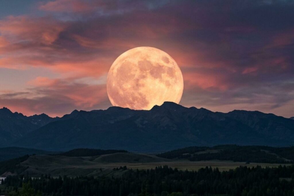 Imagen referencial que muestra a la Luna de fresa.