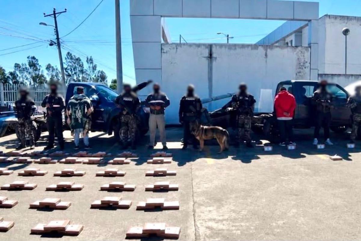 Decomisan 141 kilos de cocaína en Tulcán; hay dos detenidos