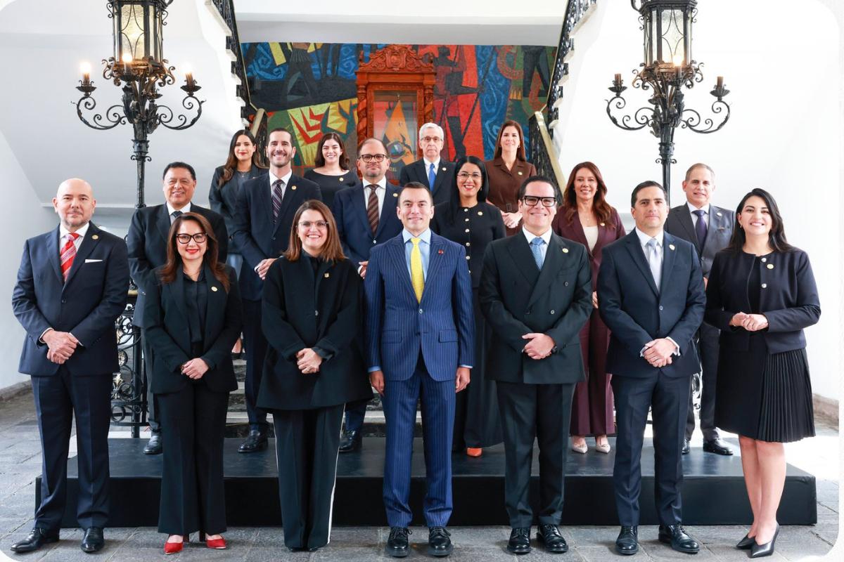 Daniel Noboa presenta su nuevo gabinete tras reducir ministe
