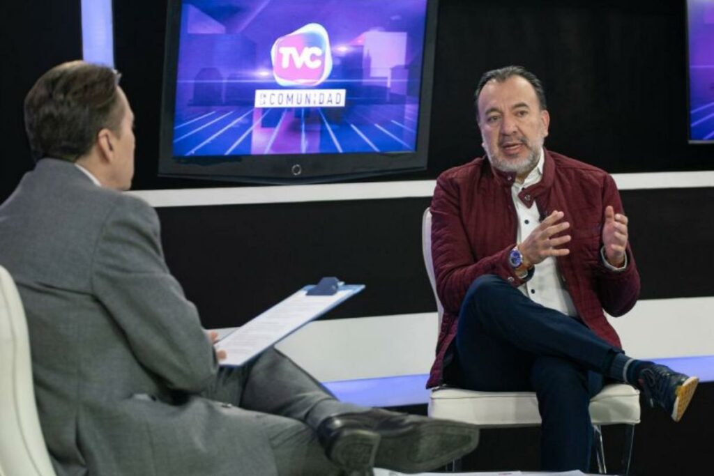 El alcalde de Quito, Pabel Muñoz, en entrevista con TVC.