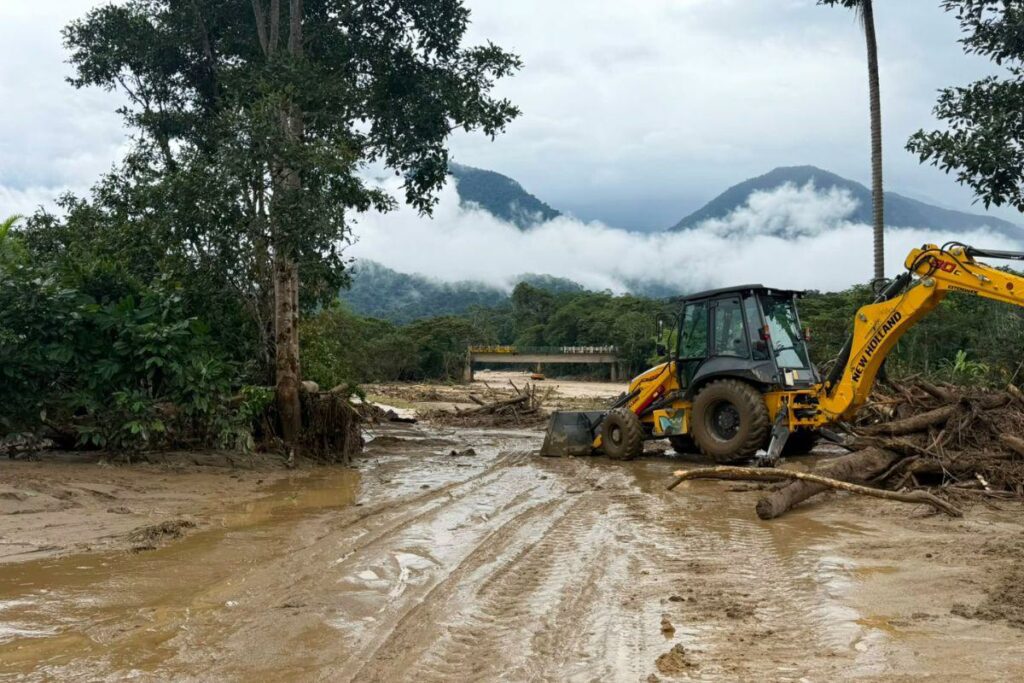 Maquinaria realizó la limpieza de escombros.