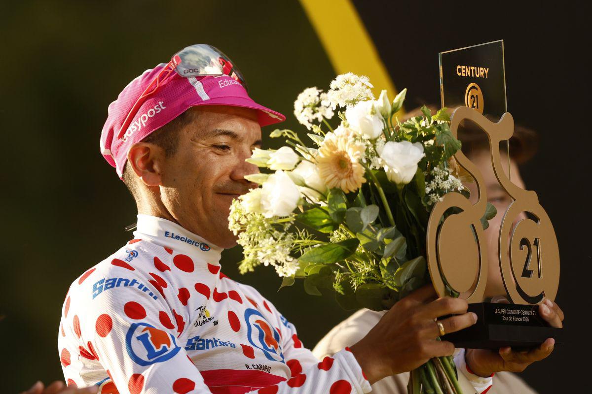 Richard Carapaz, Tour de Francia, KOM, Clasificación de la Montaña, Maillot de lunares rojos.