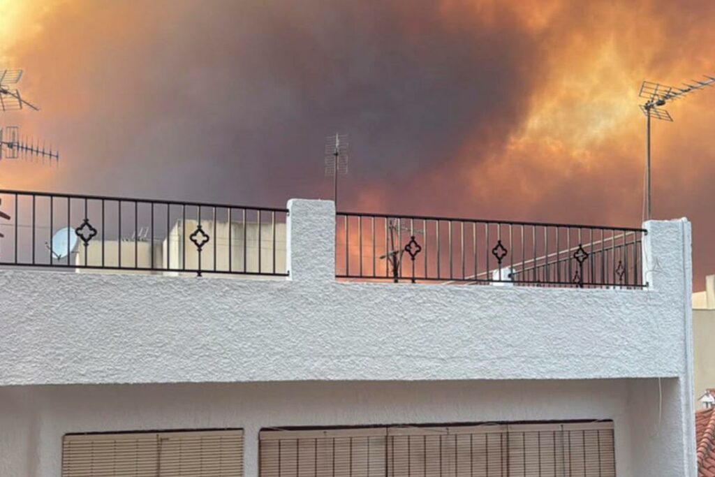 Incendio en Almería, España.