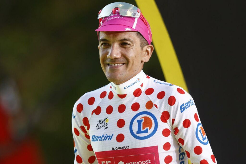 Richard Carapaz, Tour de Francia, KOM, Clasificación de la Montaña, Maillot de lunares rojos.