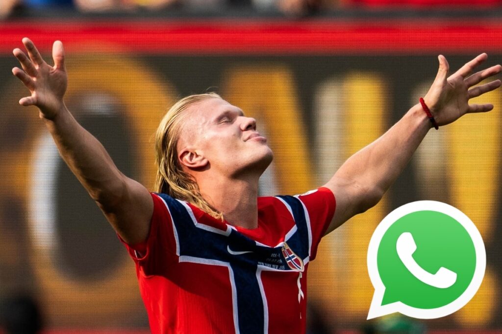 Si eres fan de Haaland, puedes tenerlo también en WhatsApp.