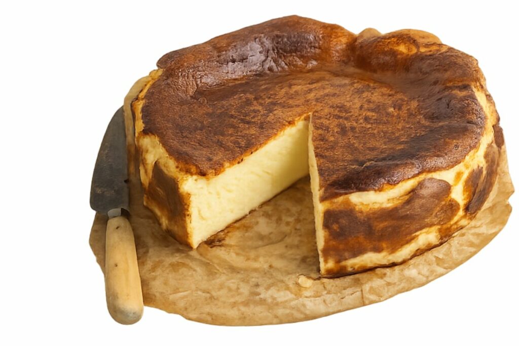 Tarta vasca: el postre de queso que conquista con su interior cremoso
