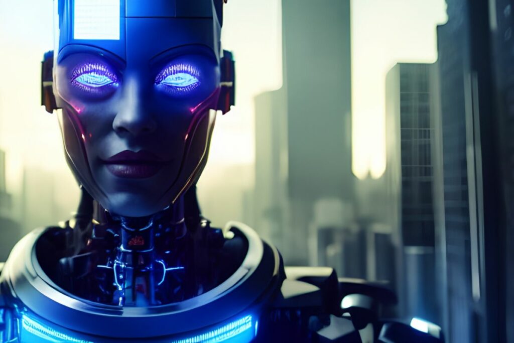 Persona utiliza una plataforma de inteligencia artificial en una computadora.