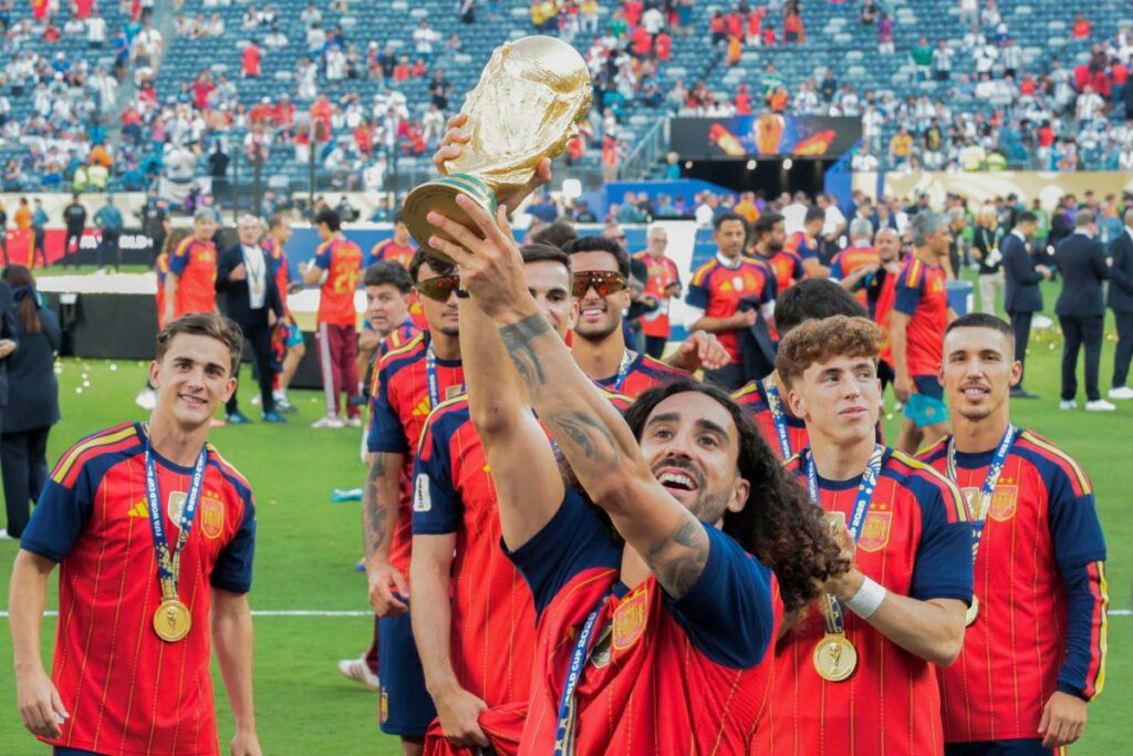 España ganó el primer título de la Copa del Mundo en Sudáfrica 2010.