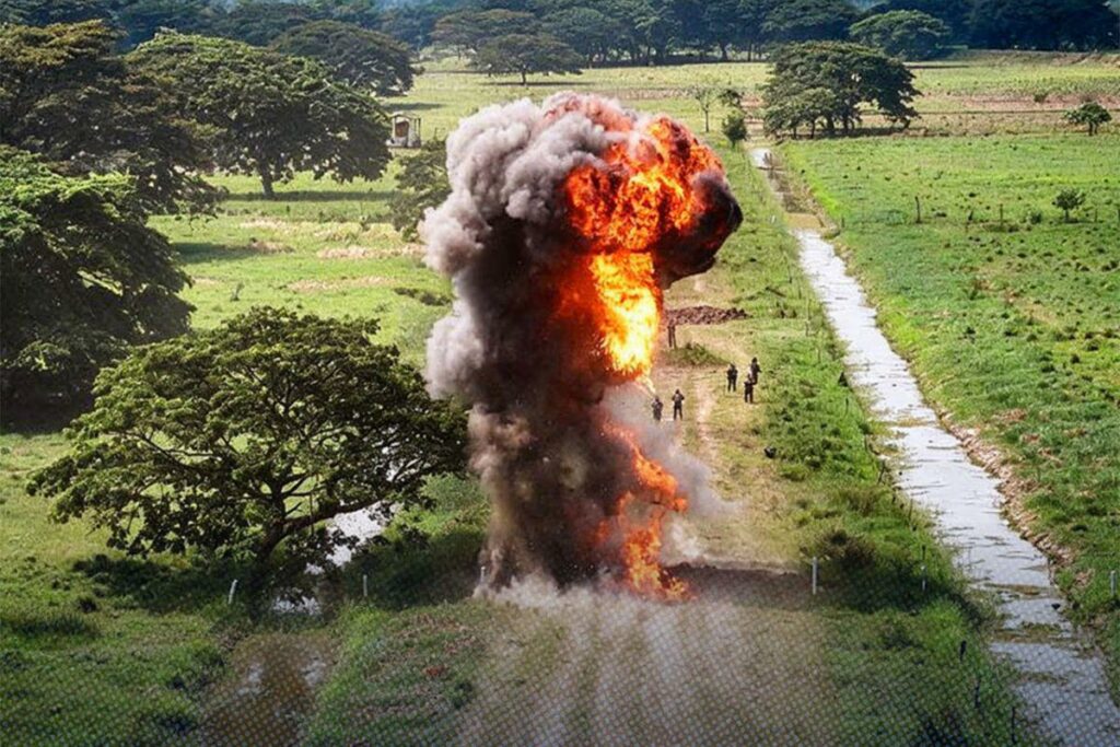 Las Fuerzas Armadas destruyeron una pista clandestina usada para el narcotráfico.