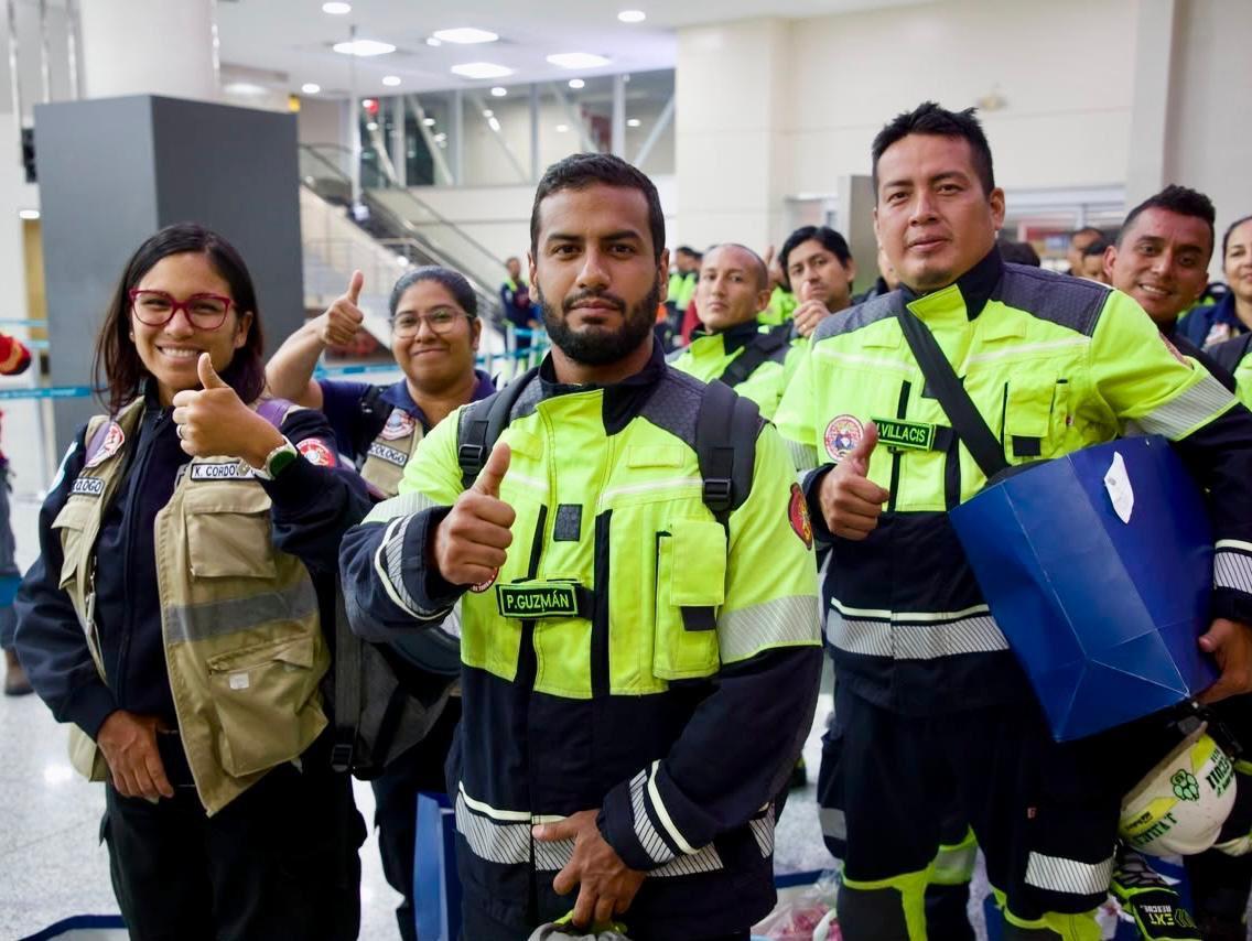 Cuerpo de Bomberos de Guayaquil arribó en Ecuador este sábado 4 de julio.