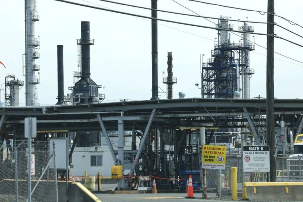 refinería de petróleo en Estados Unidos