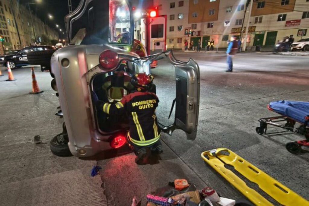 Dos siniestros en Quito dejaron cuatro heridos la noche de este viernes 24 de julio