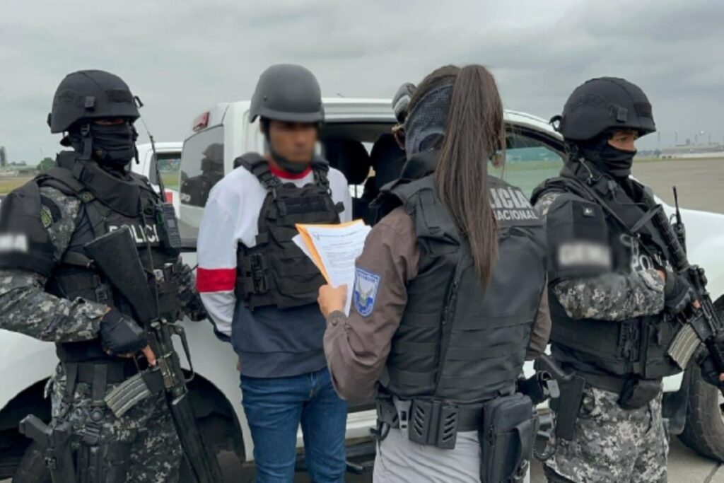 Detención de alias 'Negro Tulio', cabecilla de Los Chone Killers, en 2024.
