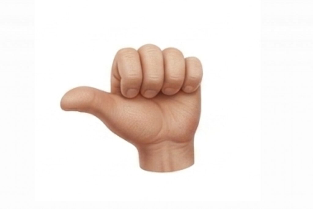 Nuevo emoji Pulgar apuntando hacia la izquierda.