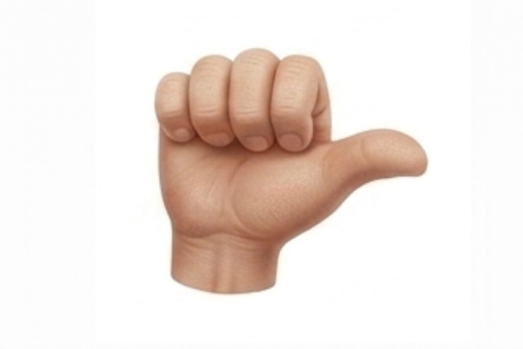 Nuevo emoji Pulgar apuntando hacia la derecha.