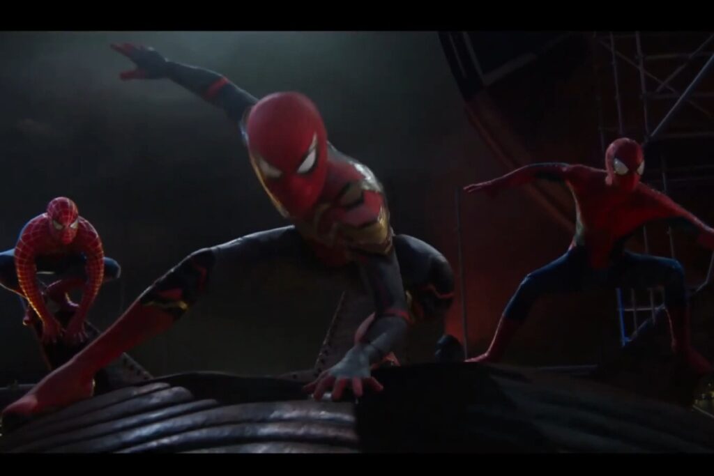 Tobey Maguire, Andrew Garfield y Tom Holland. 'Spider-Man: No Way Home'.