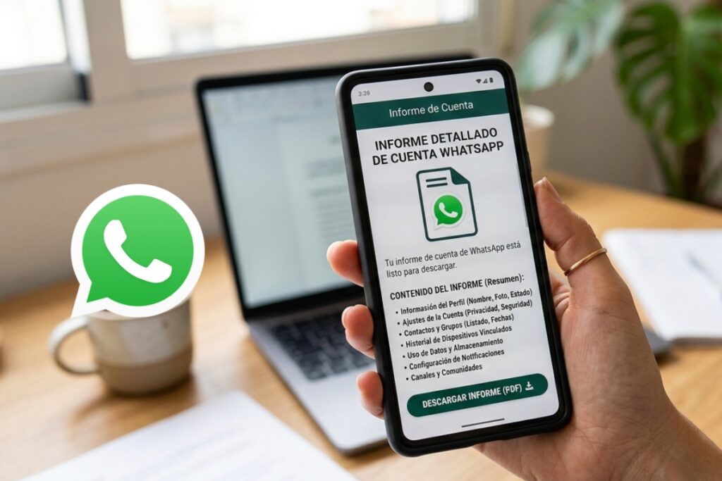 ¿Cómo solicitar información de tu cuenta de WhatsApp?.