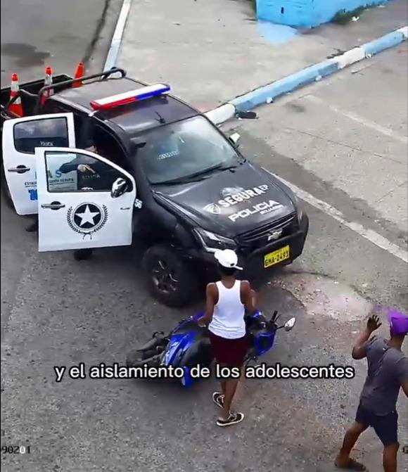 Imágenes del momento de la captura.