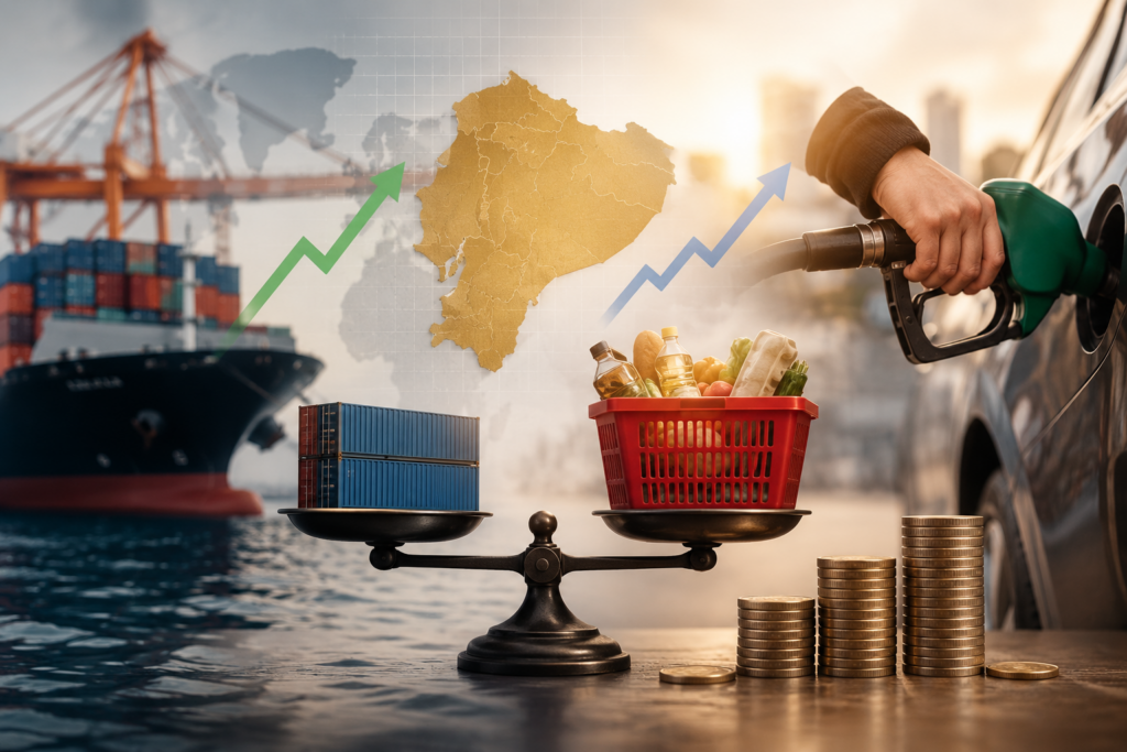 El dólar, los precios y la inflación marcan la competitividad de Ecuador frente a otros países