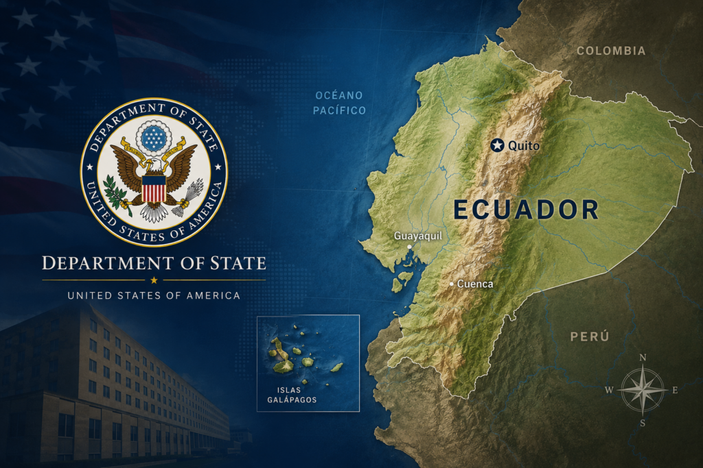 EE.UU. actualizó la lista de lugares en Ecuador a los que pide reconsiderar el viaje o no viajar