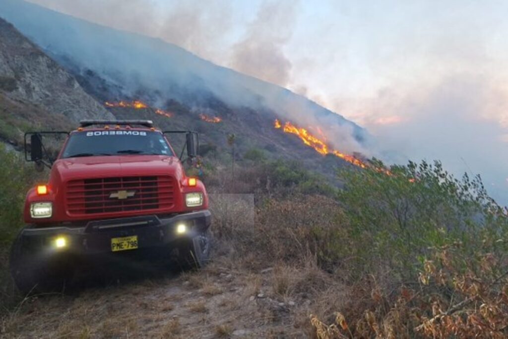Bomberos de Quito atienden un segundo incendio forestal este martes 11 de agosto