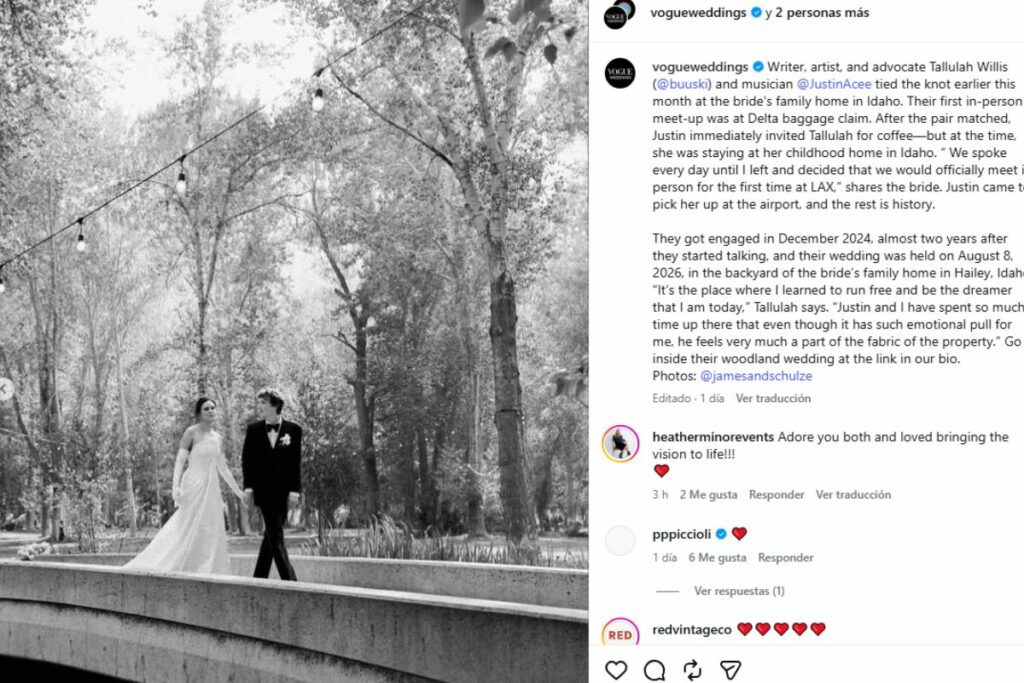 Boda de Tallulah Willis.
