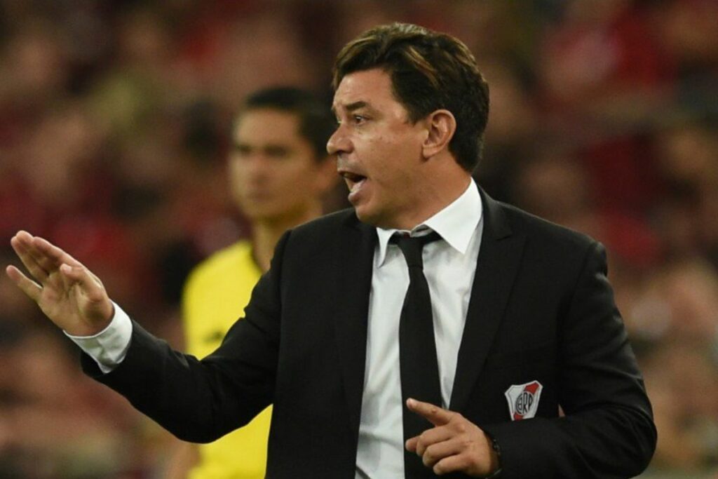 Marcelo Gallardo durante una de sus etapas como entrenador de River Plate.