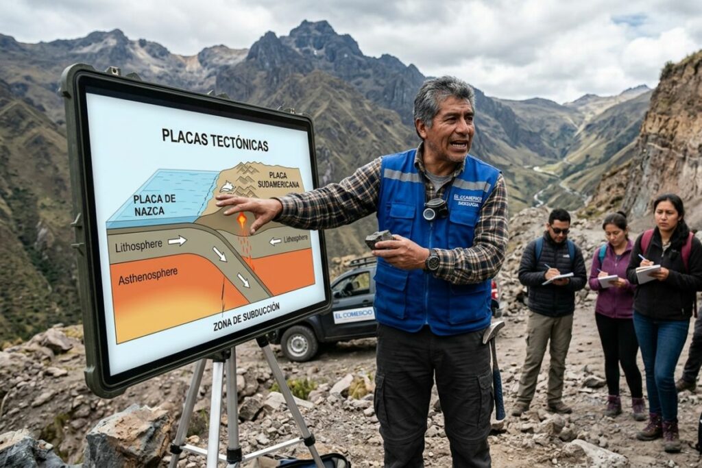 Las placas tectónicas en el Cinturón de Fuego generan la mayor parte de los sismos y erupciones en la región andina.