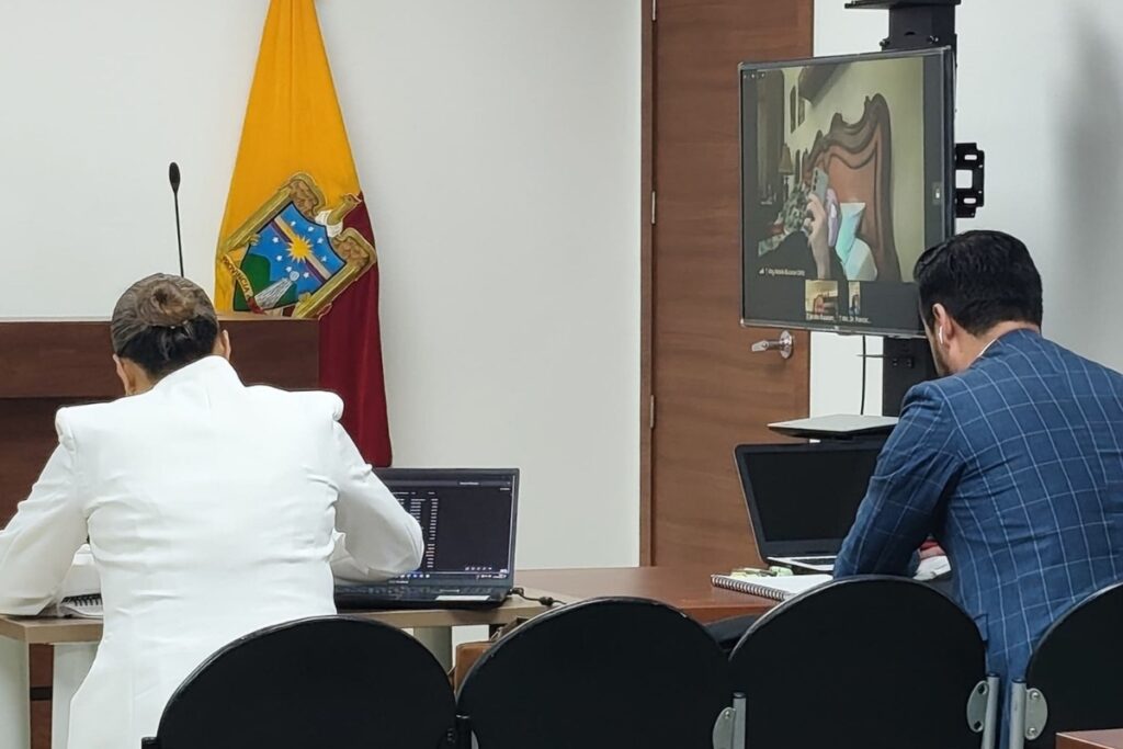 La audiencia de sentencia del caso se realizó el 14 de mayo de 2026 en el Complejo Judicial Norte, en Quito.