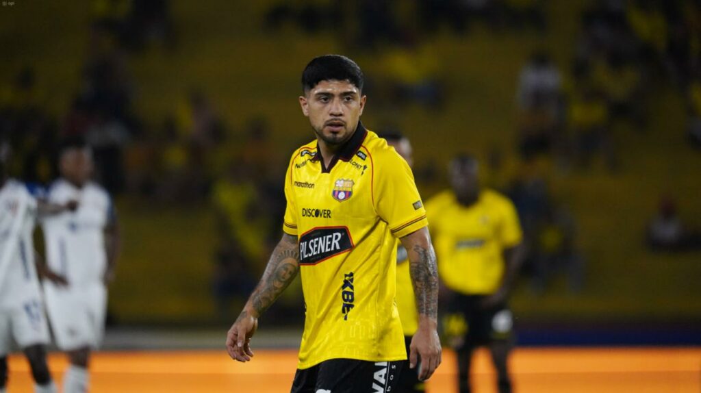 Sergio Díaz en el último partido de Barcelona SC frente a Liga de Quito.