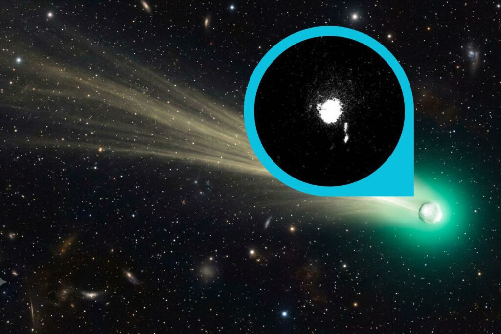 Representación del cometa Tempel 2.