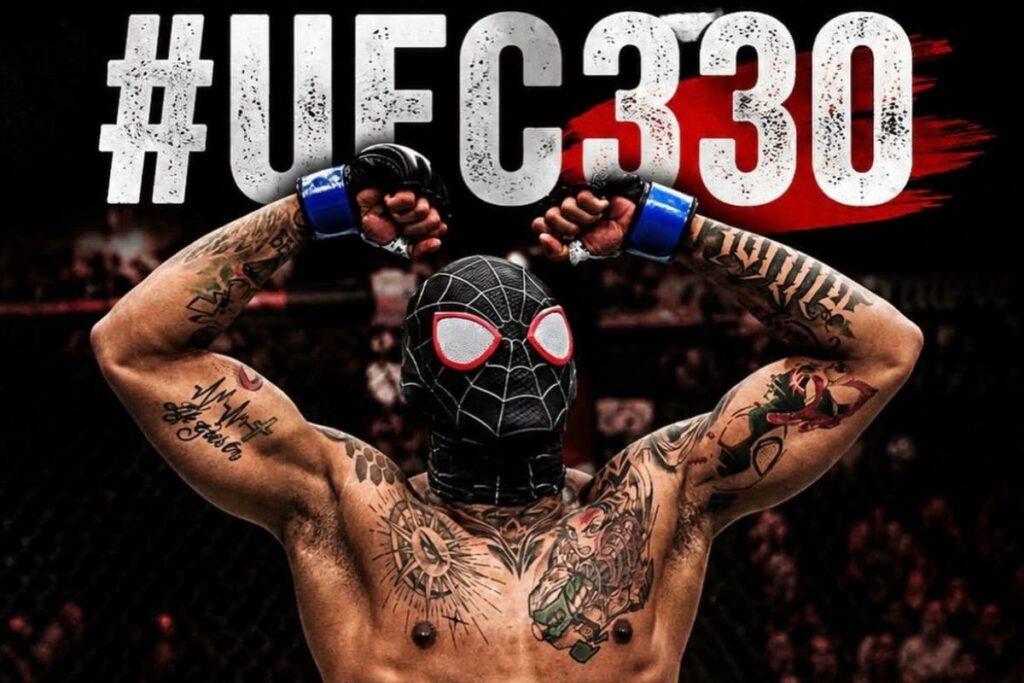 Ilustración de Michael Morales en redes sociales antes del UFC 330, donde es suplente por el título.