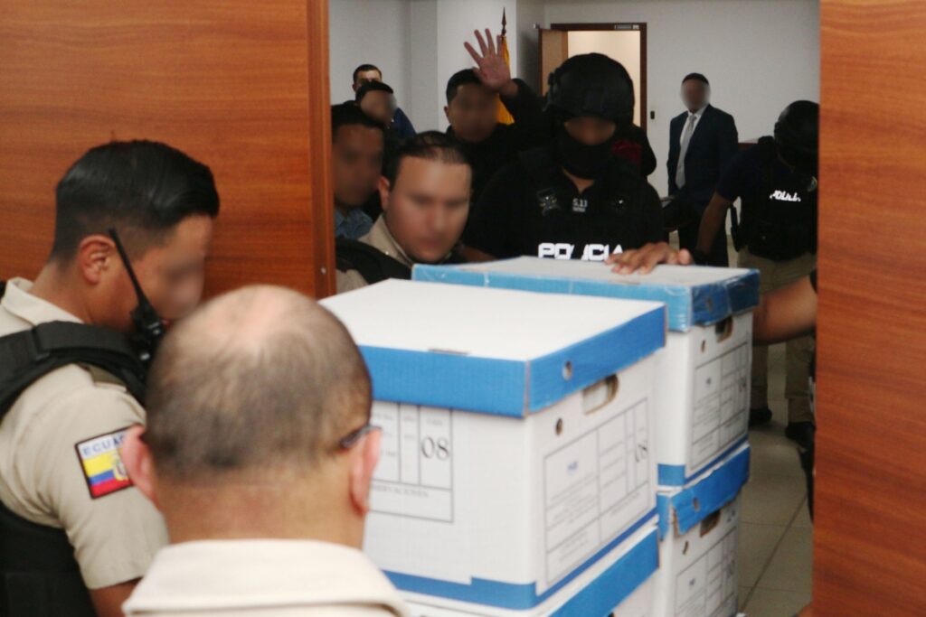 La audiencia preparatoria de juicio del caso Magnicidio FV se desarrolla en el Complejo Judicial Norte, en Quito.