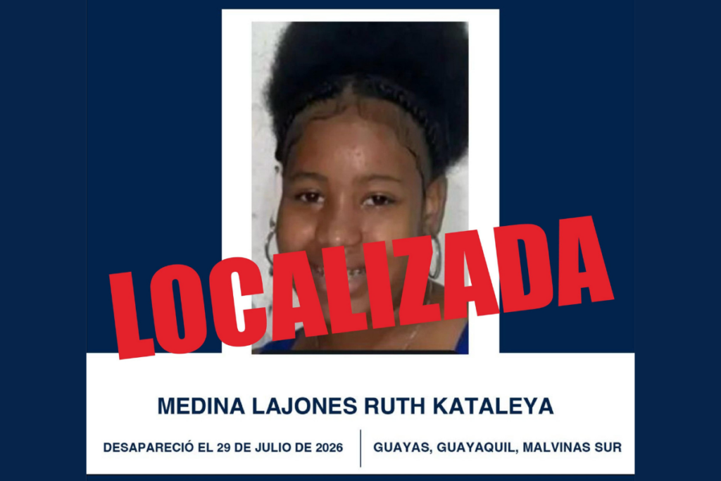 Fiscalía confirmó la localización con vida de Ruth Medina Lajones, hermana de víctima de Las Malvinas. Foto: Fiscalía General del Estado