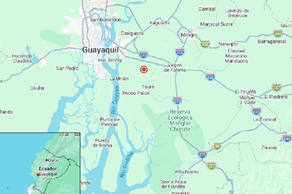 El sismo se ubicó en Guayas.