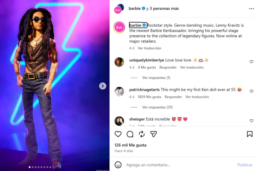 Barbie convierte a Lenny Kravitz en Ken con una figura inspirada en el cantante.