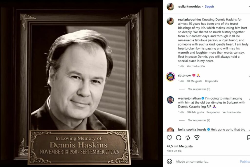 Homenaje de Lark Voorhies a Dennis Haskins.