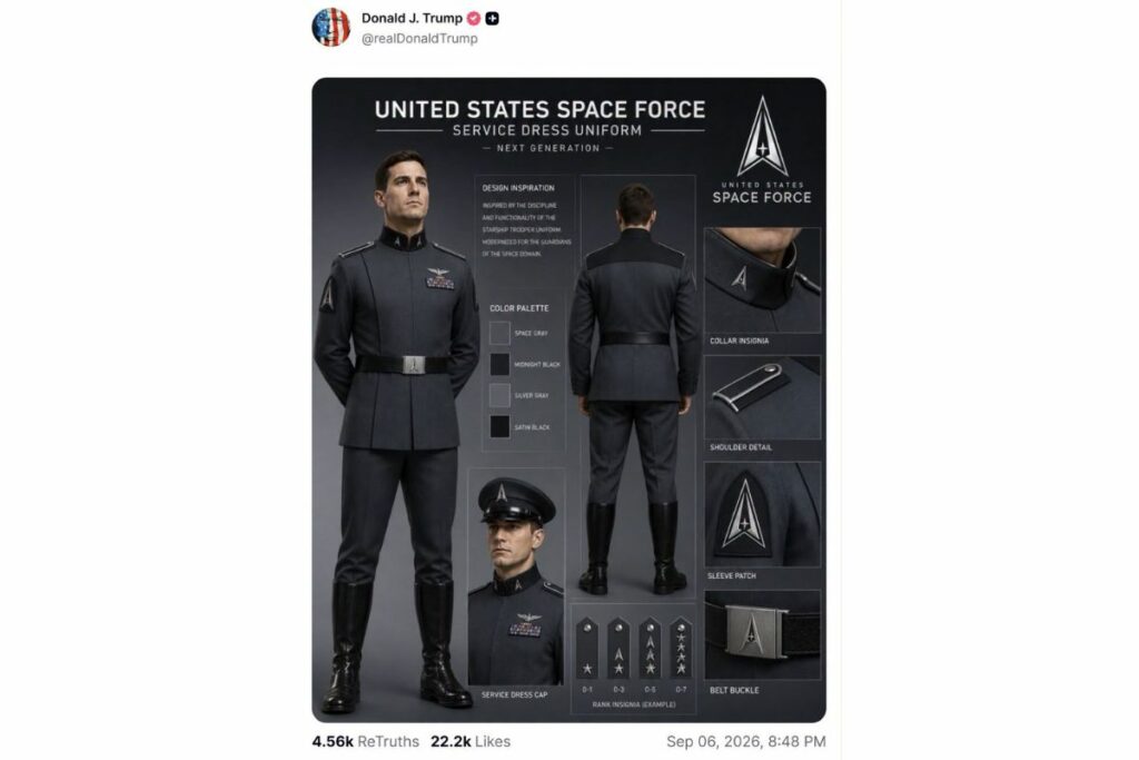 Uniforme de la Fuerza Espacial de Estados Unidos.