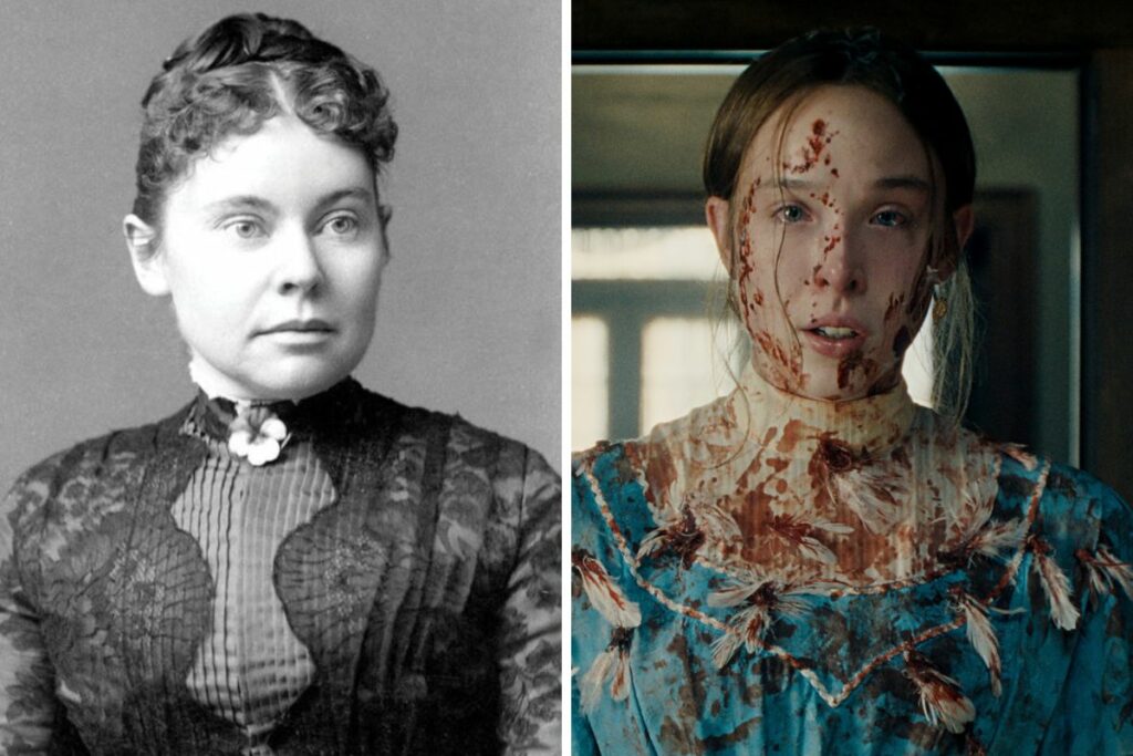 Imagen real y recreada de Lizzie Borden.