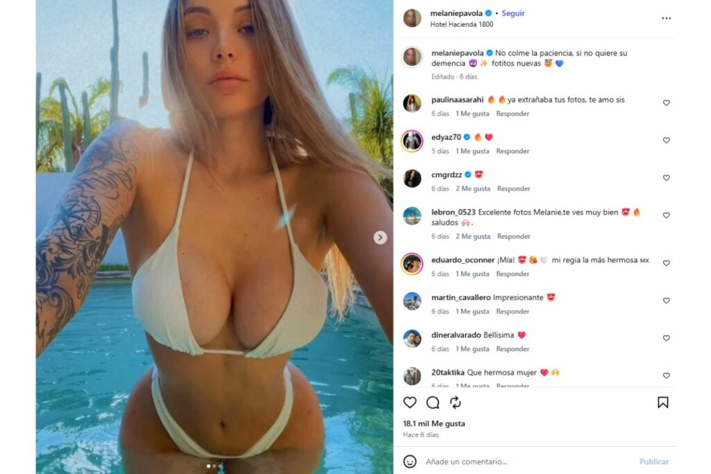 Cuenta de IG de Melanie Pavola.