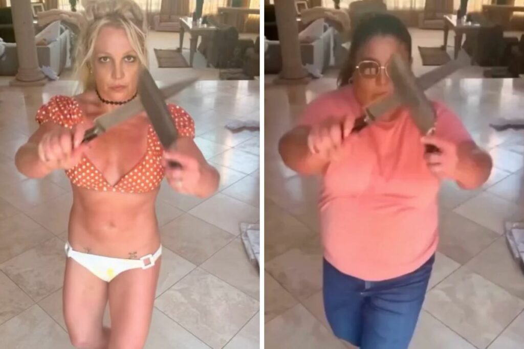 Baile con cuchillos de Britney Spears.