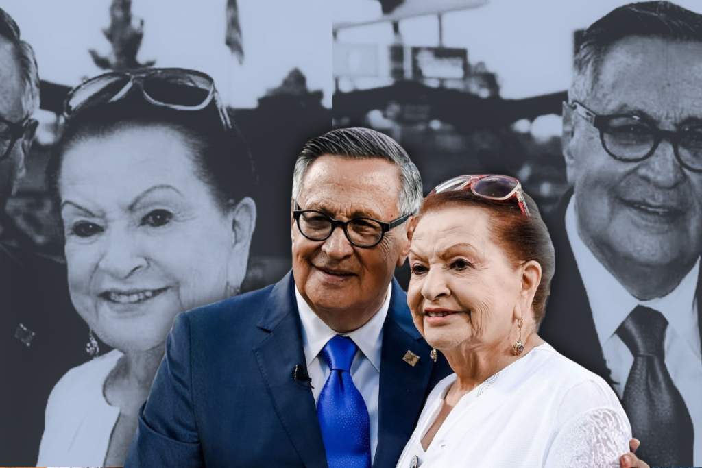 Jaime y Blanca Jarrín (✞) estuvieron casados por 67 años. Él la califica como el puntal que permitió y apoyó su crecimiento en EE. UU. FOTO: fotografías Jarrín Foundation, composición de EL COMERCIO.